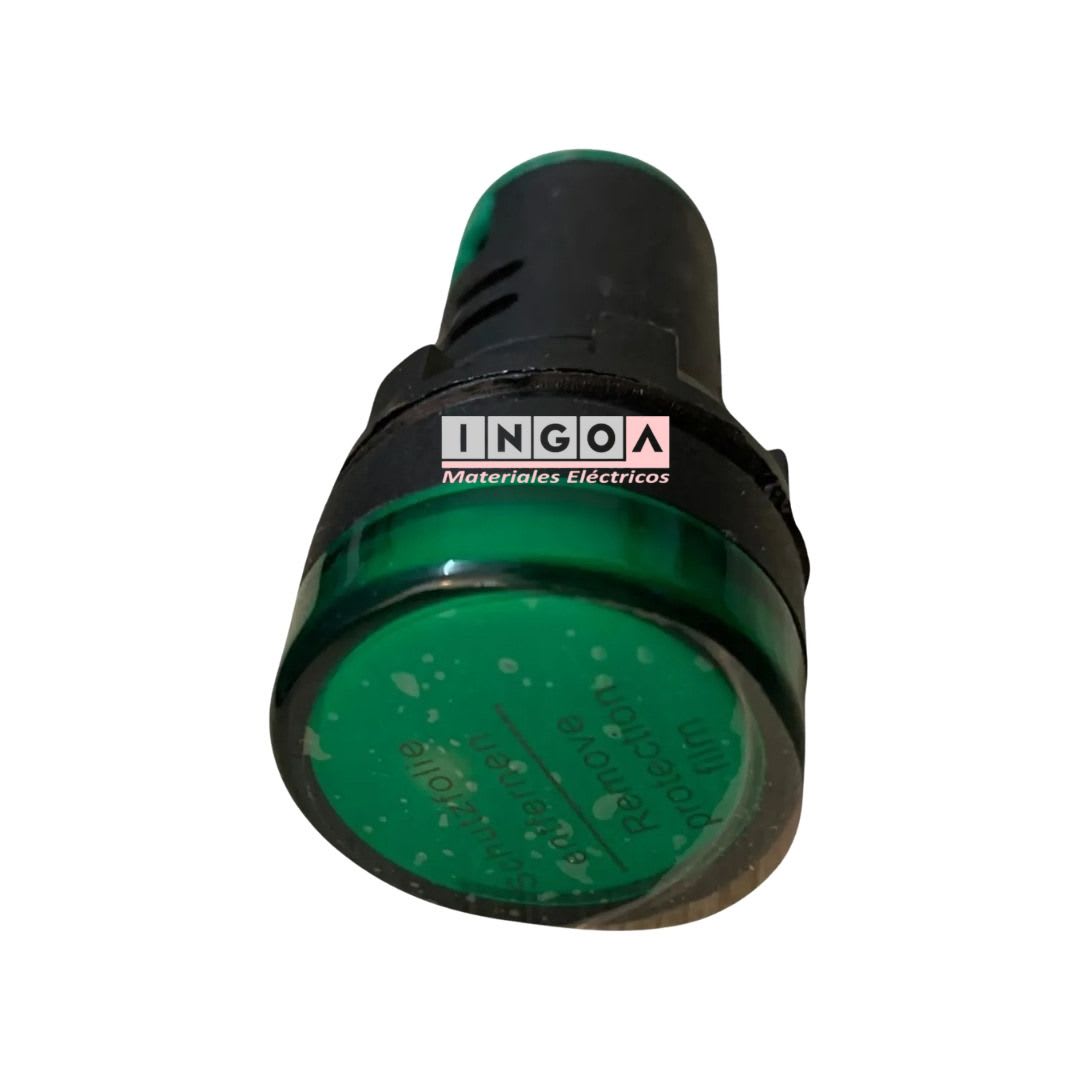 Luz Piloto Led Verde 110VAC/DC 22mm2