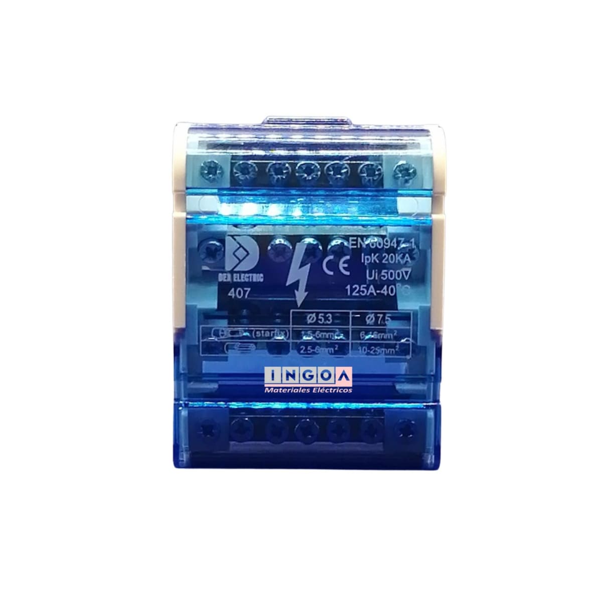 Repartidor Tetrapolar 7 Posic. 125A (Ocupa 4 Mod.)3