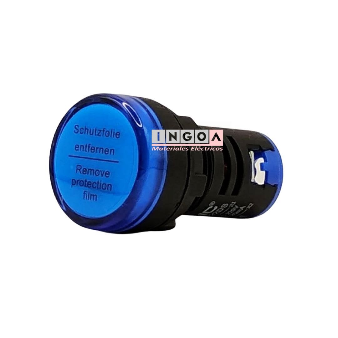 Luz Piloto Led Azul 220VAC 22mm - Vista 3