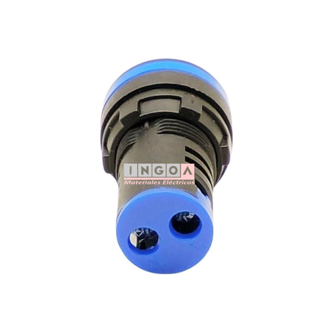 Luz Piloto Led Azul 220VAC 22mm - Vista 7