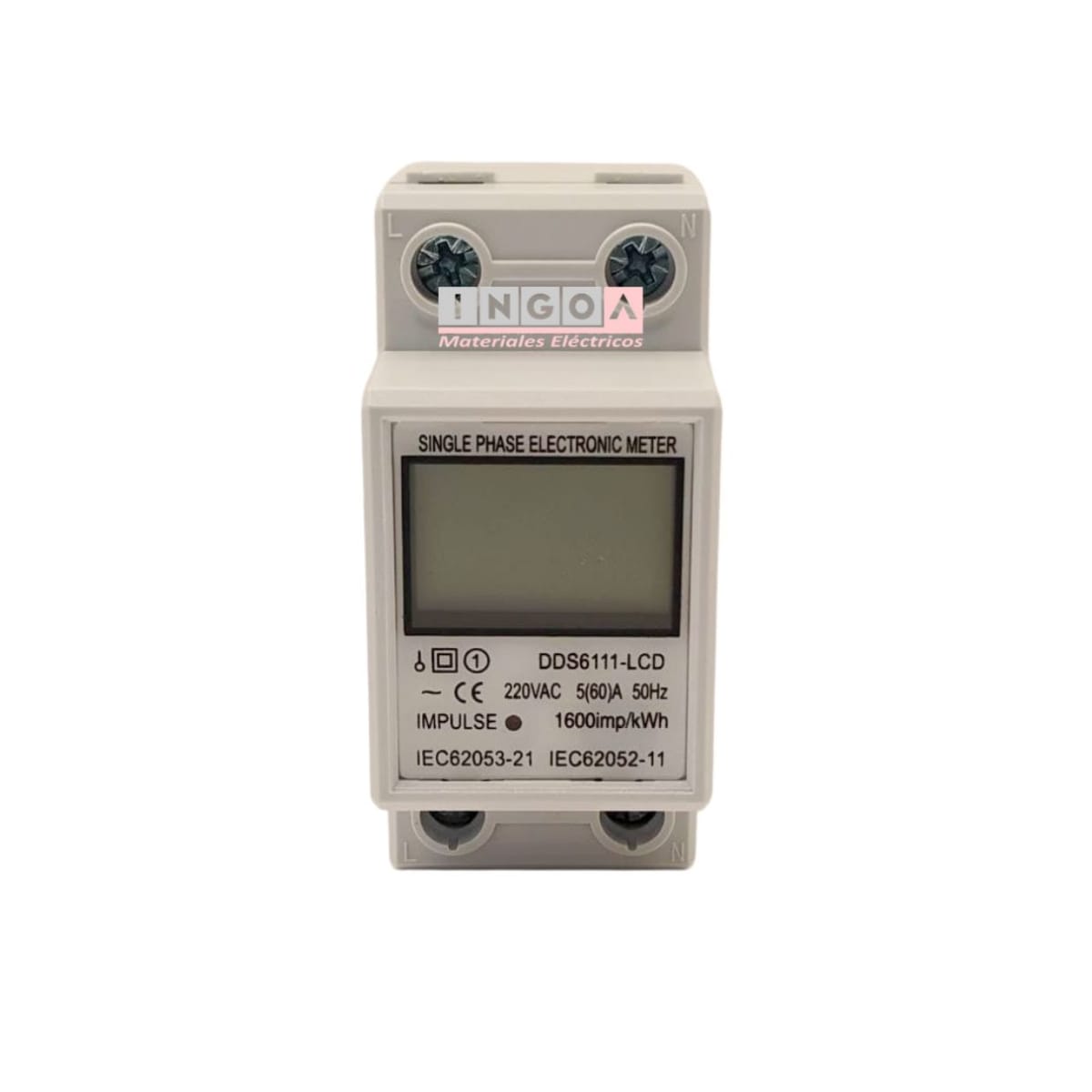Remarcador Monofasico Digital a Riel Din 60A - Vista 2