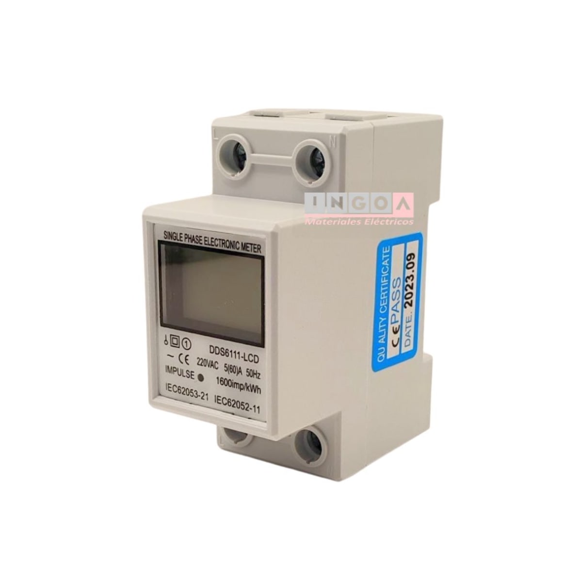 Remarcador Monofasico Digital a Riel Din 60A - Vista 3