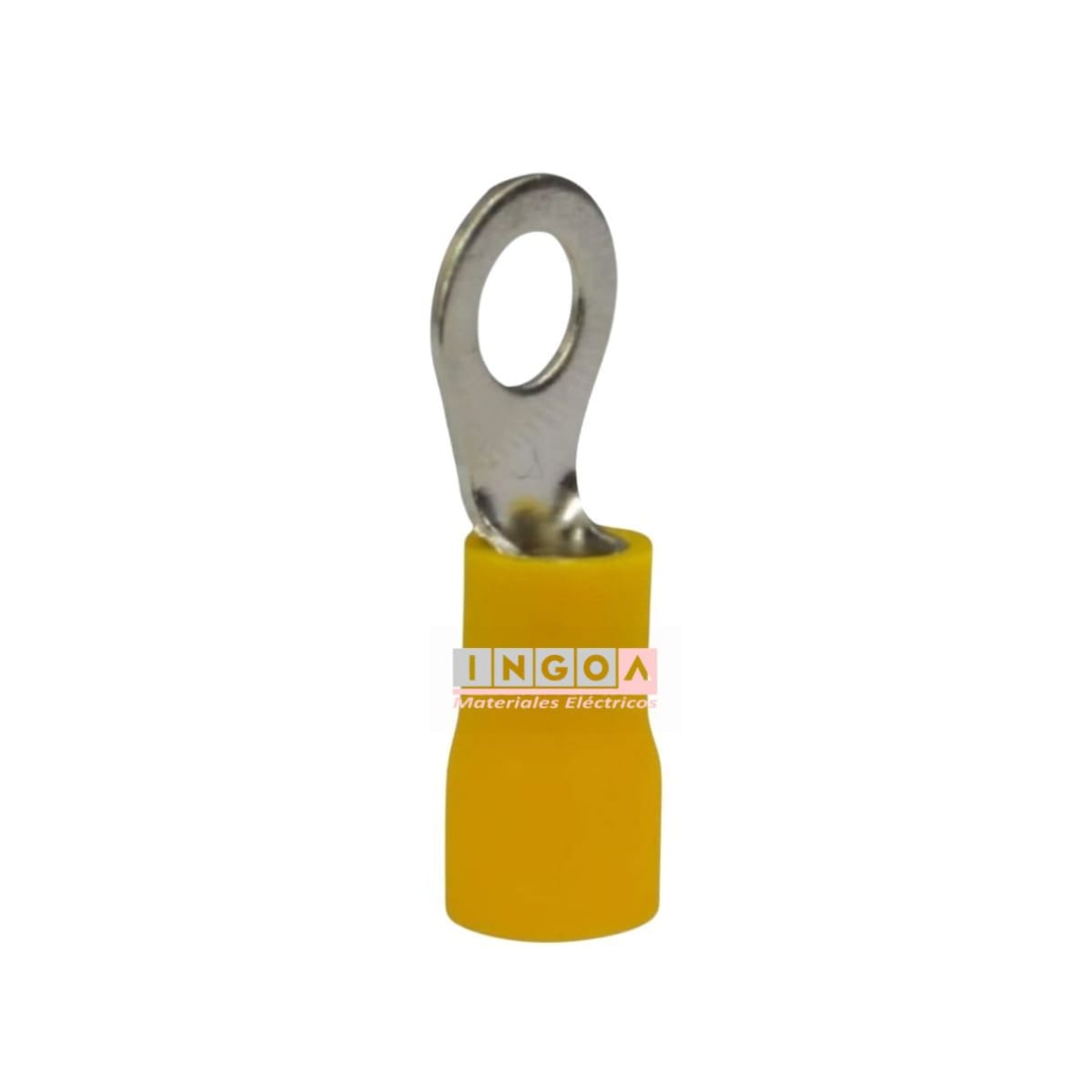 Terminal Ojo Aislado 12-10 AWG Amarillo M10 (100un) - Vista 3