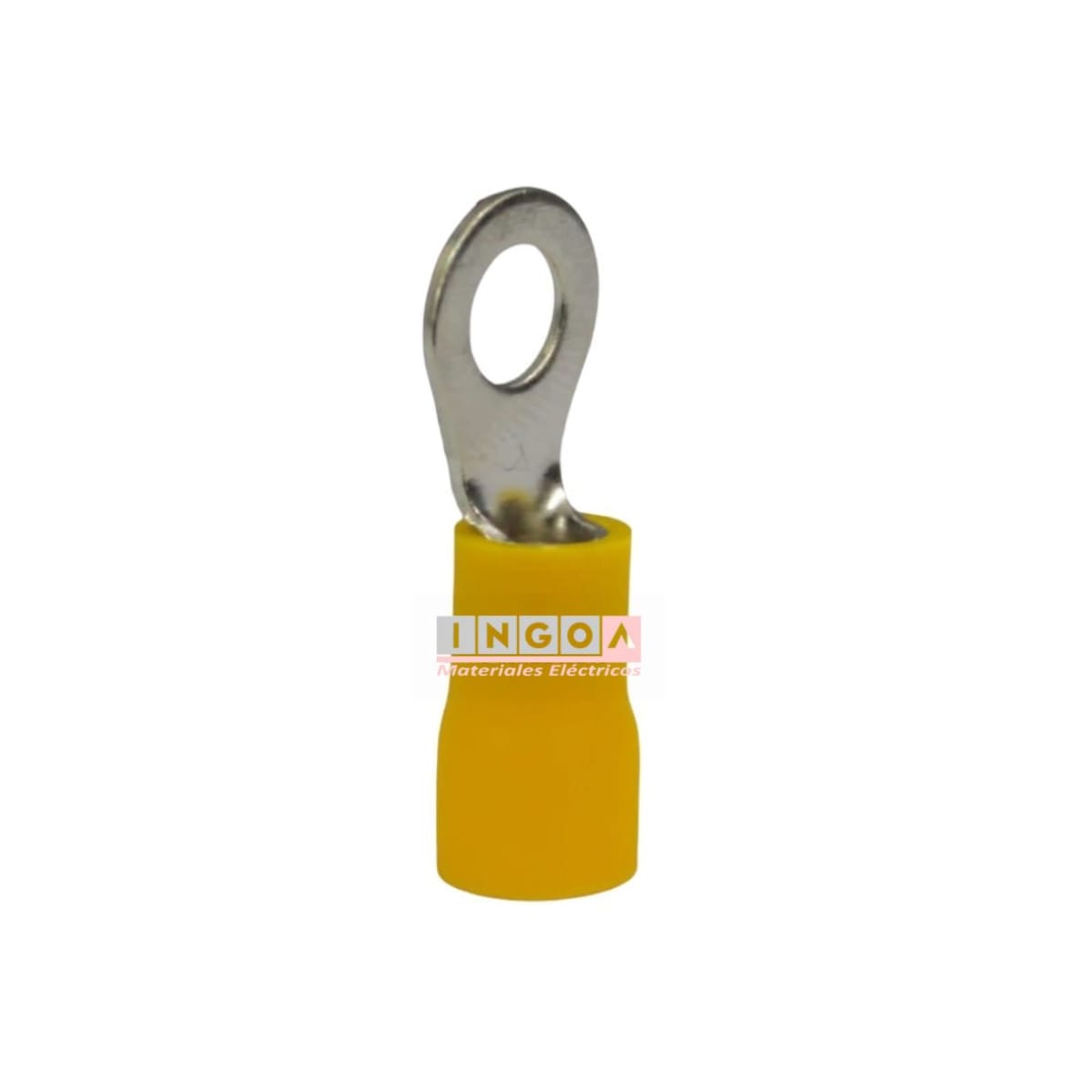 Terminal Ojo Aislado 12-10 AWG Amarillo M5 (100un) - Vista 3
