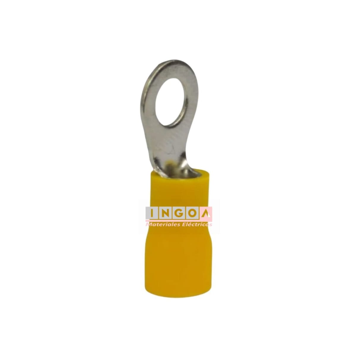 Terminal Ojo Aislado 12-10 AWG Amarillo M6 (100un) - Vista 3