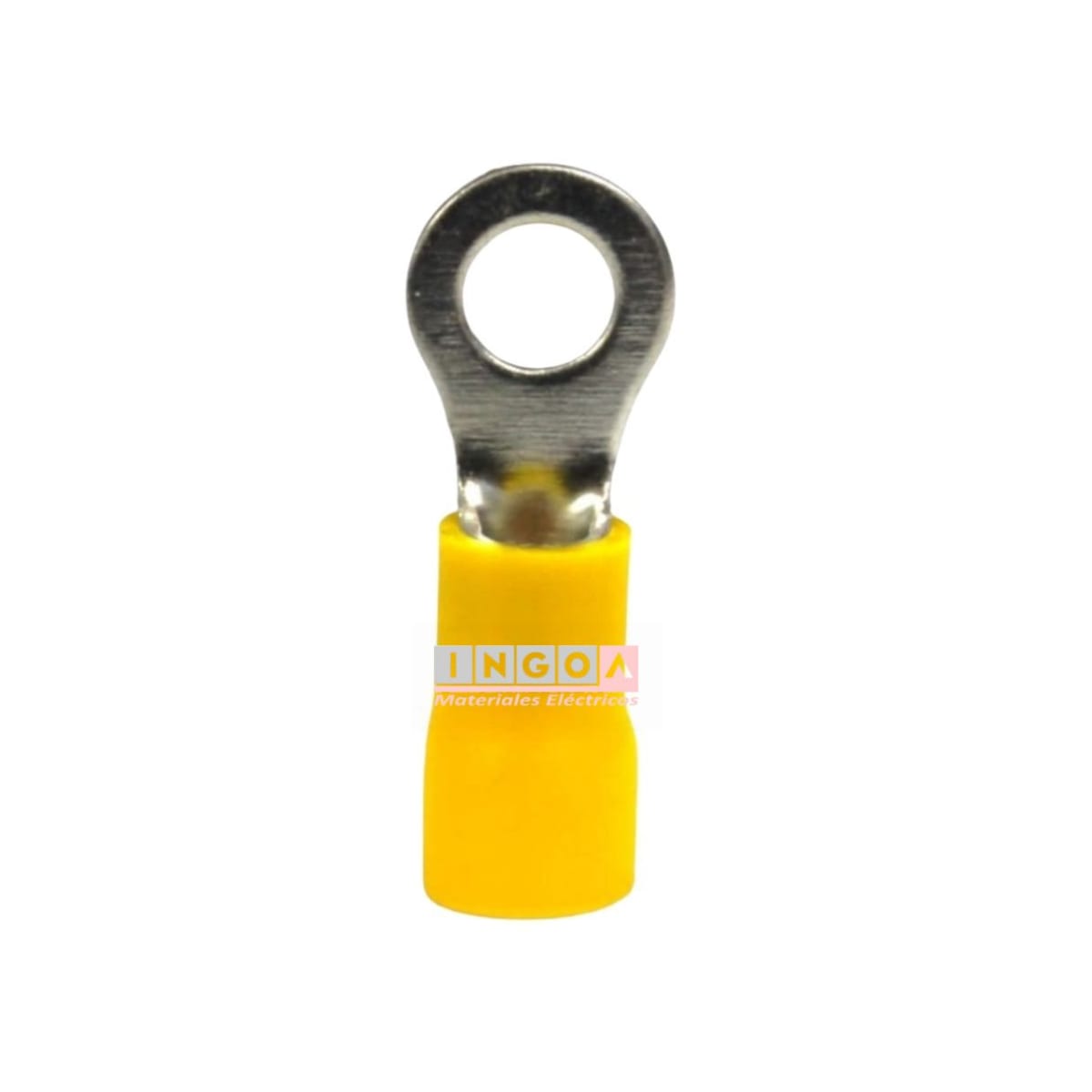 Terminal Ojo Aislado 12-10 AWG Amarillo M6 (100un) - Vista 4