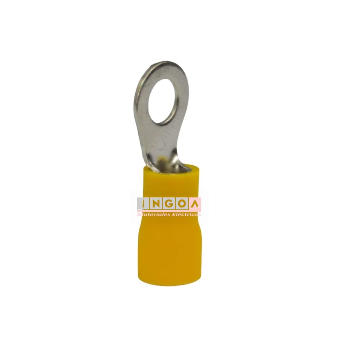 Terminal Ojo Aislado 12-10 AWG Amarillo M8 (100un) - Vista 3