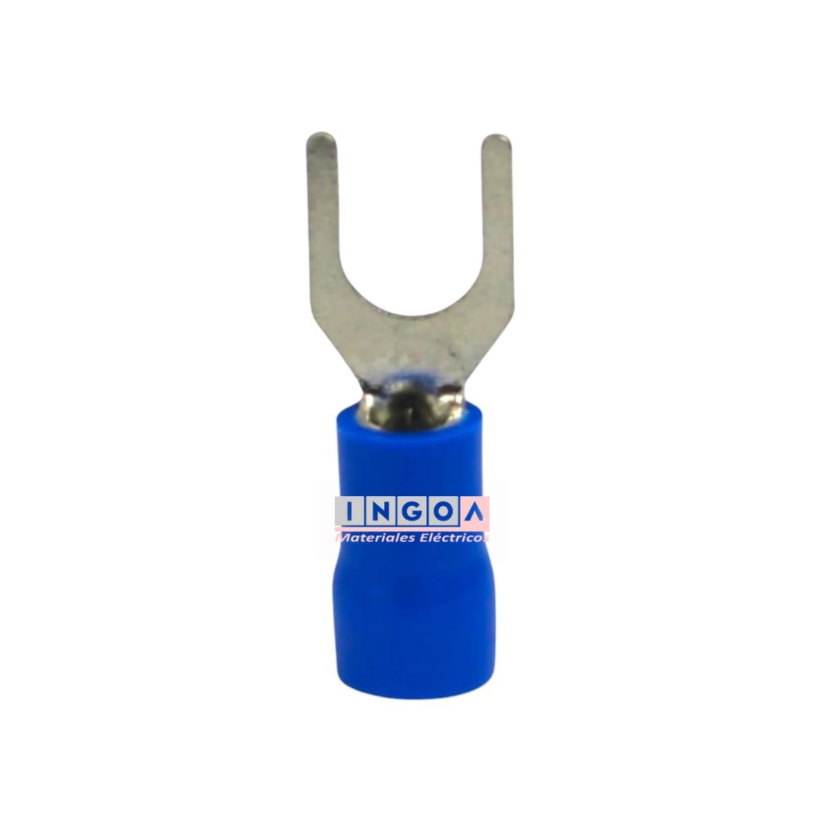 Terminal Horquilla 16-14 AWG Azul M6 (100un) - Vista 3