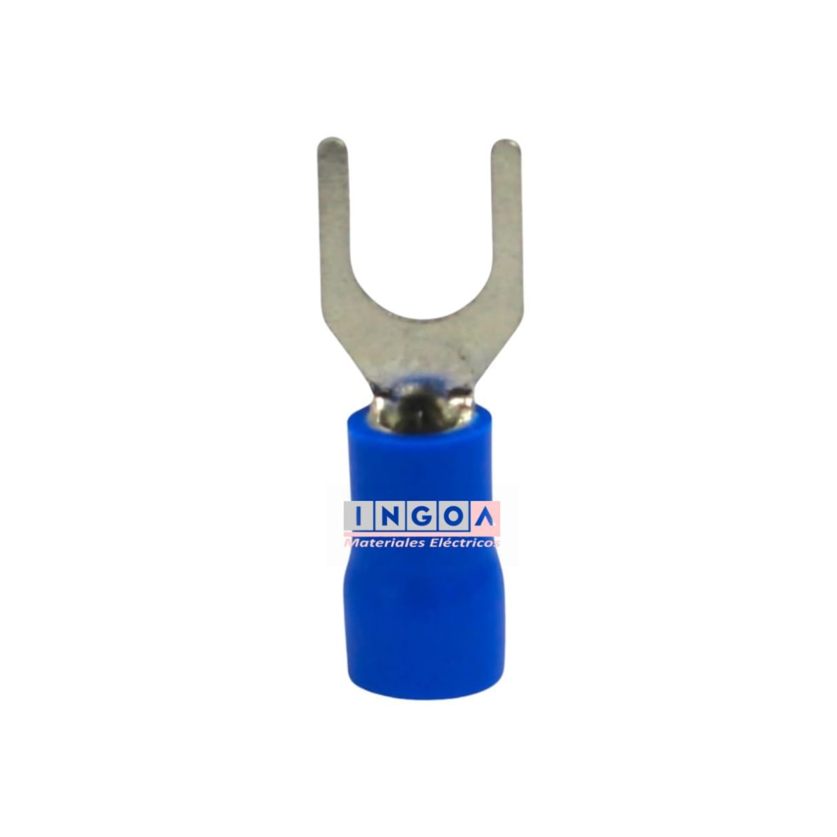 Terminal Horquilla 16-14 AWG Azul M4 (100un)3