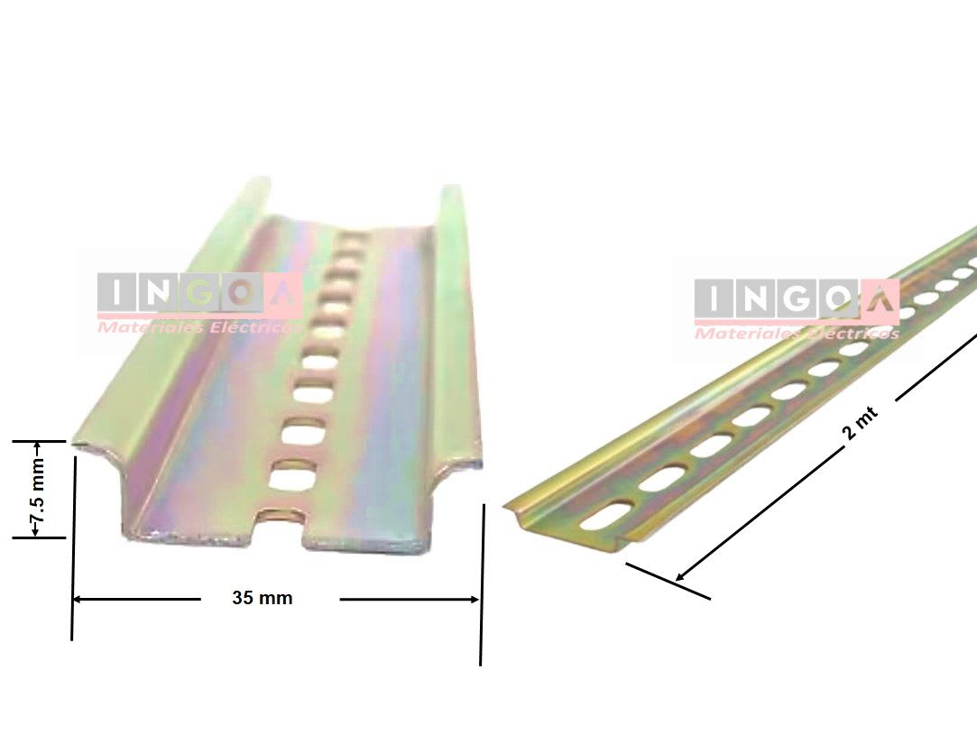 Riel Din Ranurado Bicromatado - Tira 2 Mts2