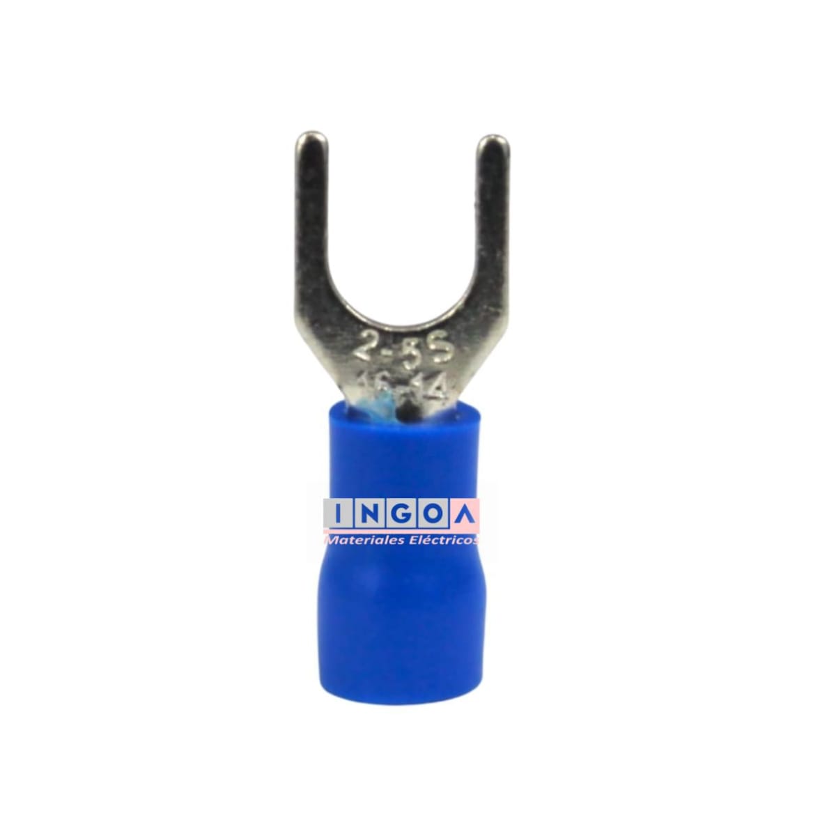 Terminal Horquilla 16-14 AWG Azul M5 (100un)4