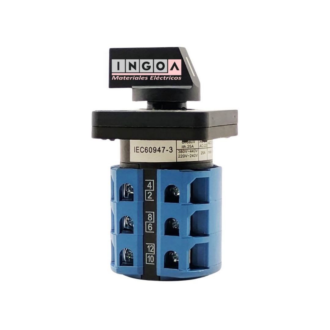 Selector 3 Posiciones Tipo Pacco 25A5