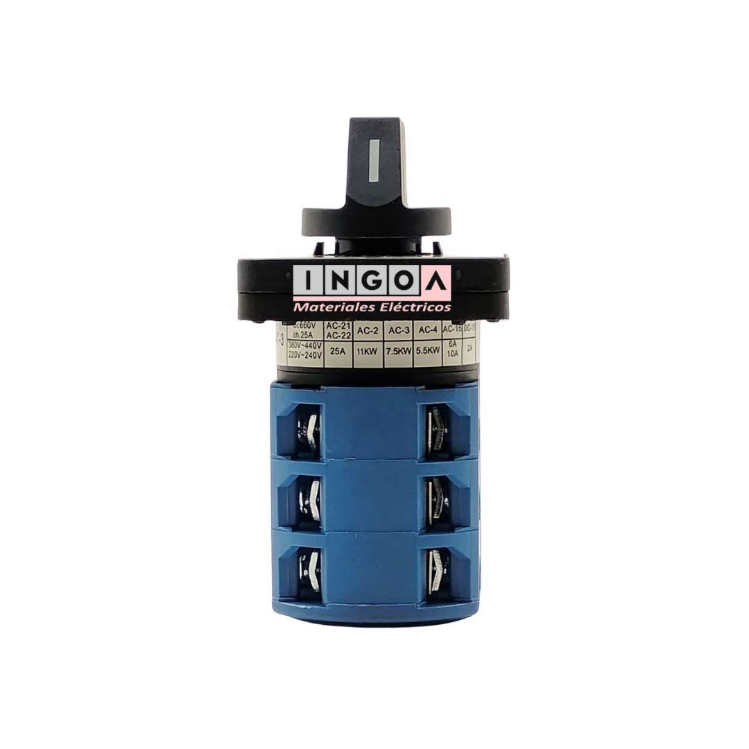 Selector 3 Posiciones Tipo Pacco 25A6