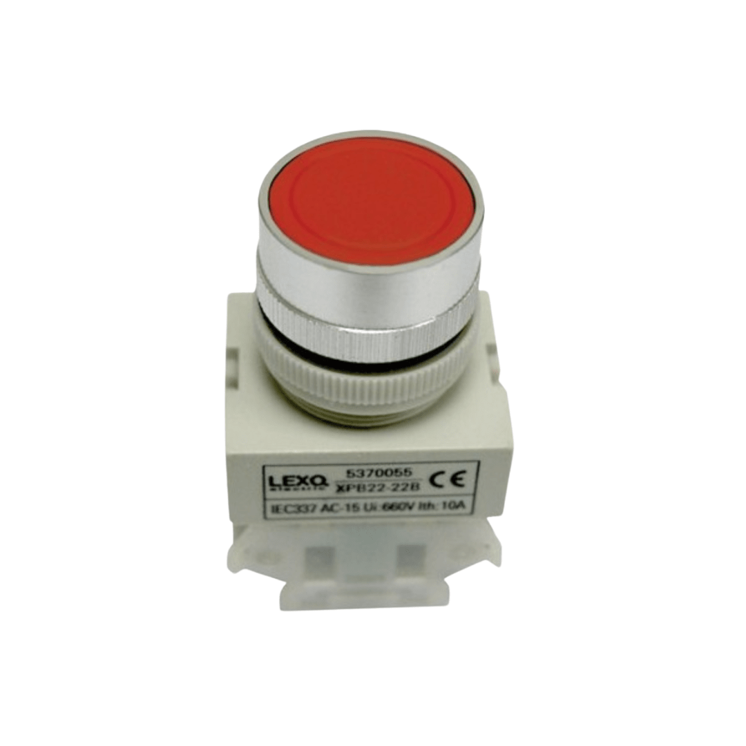 Pulsador Plano Rojo 1NC 22MM - Lexo - Imagen Principal