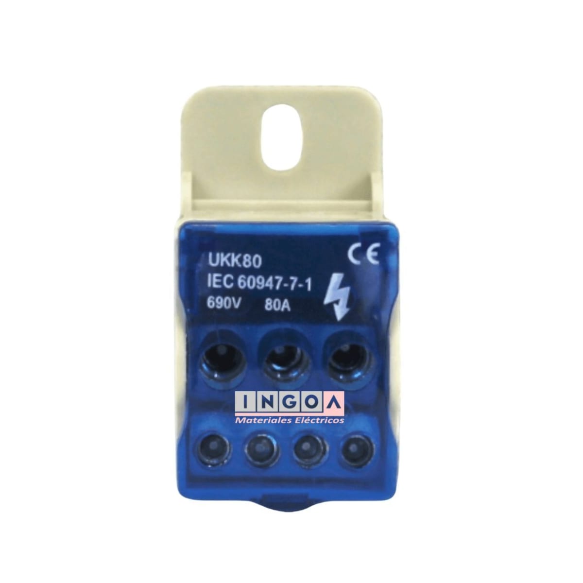 Repartidor Unipolar 7 Posic. 80A (Ocupa 2 Mod.) UKK802