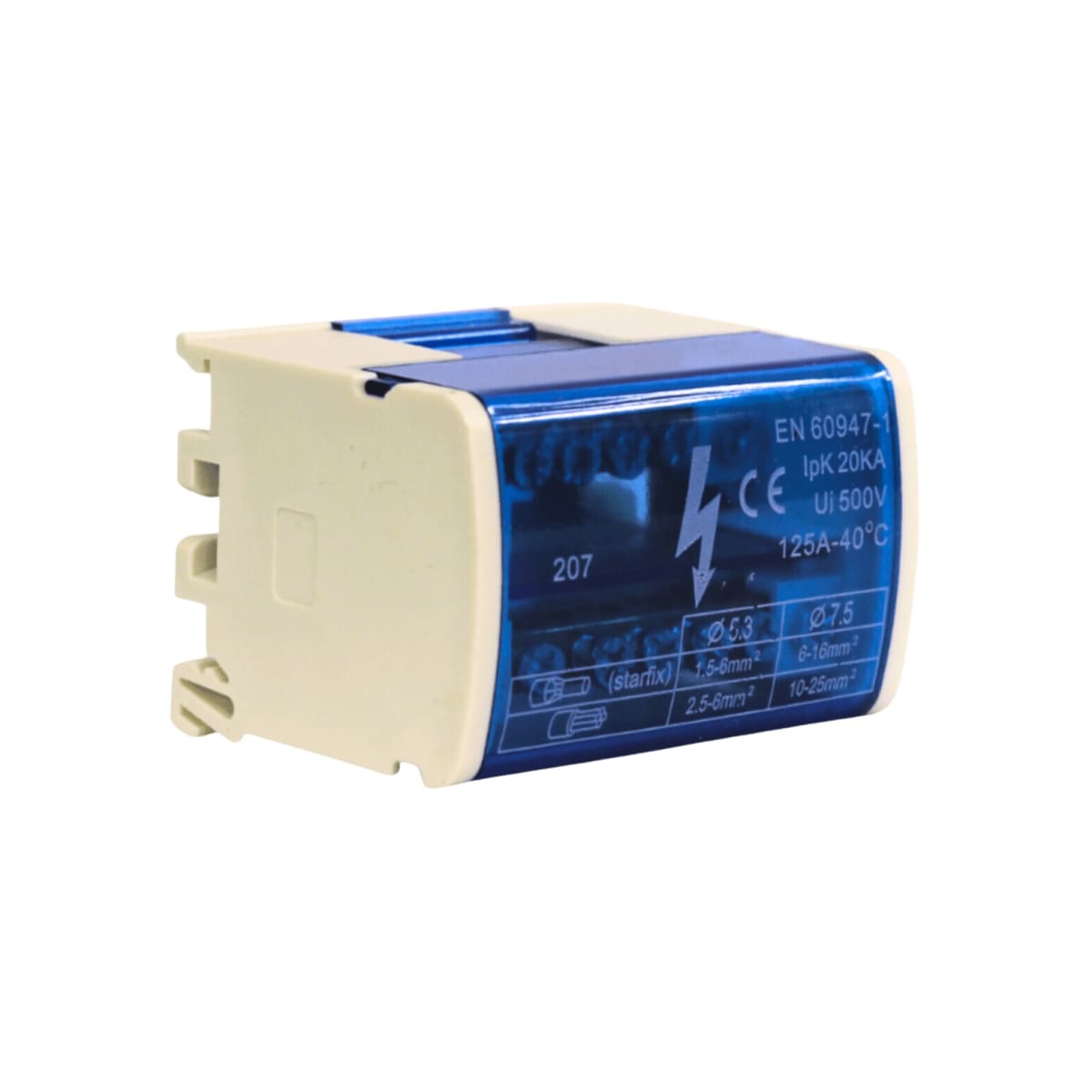 Repartidor Bipolar 7 Posic. 125A (Ocupa 4 Mod.) 0