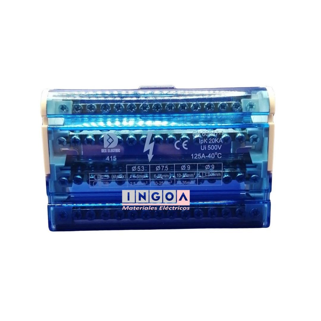 Repartidor Tetrapolar 15 Posic. 125A (Ocupa 8 Mod.) - Vista 2