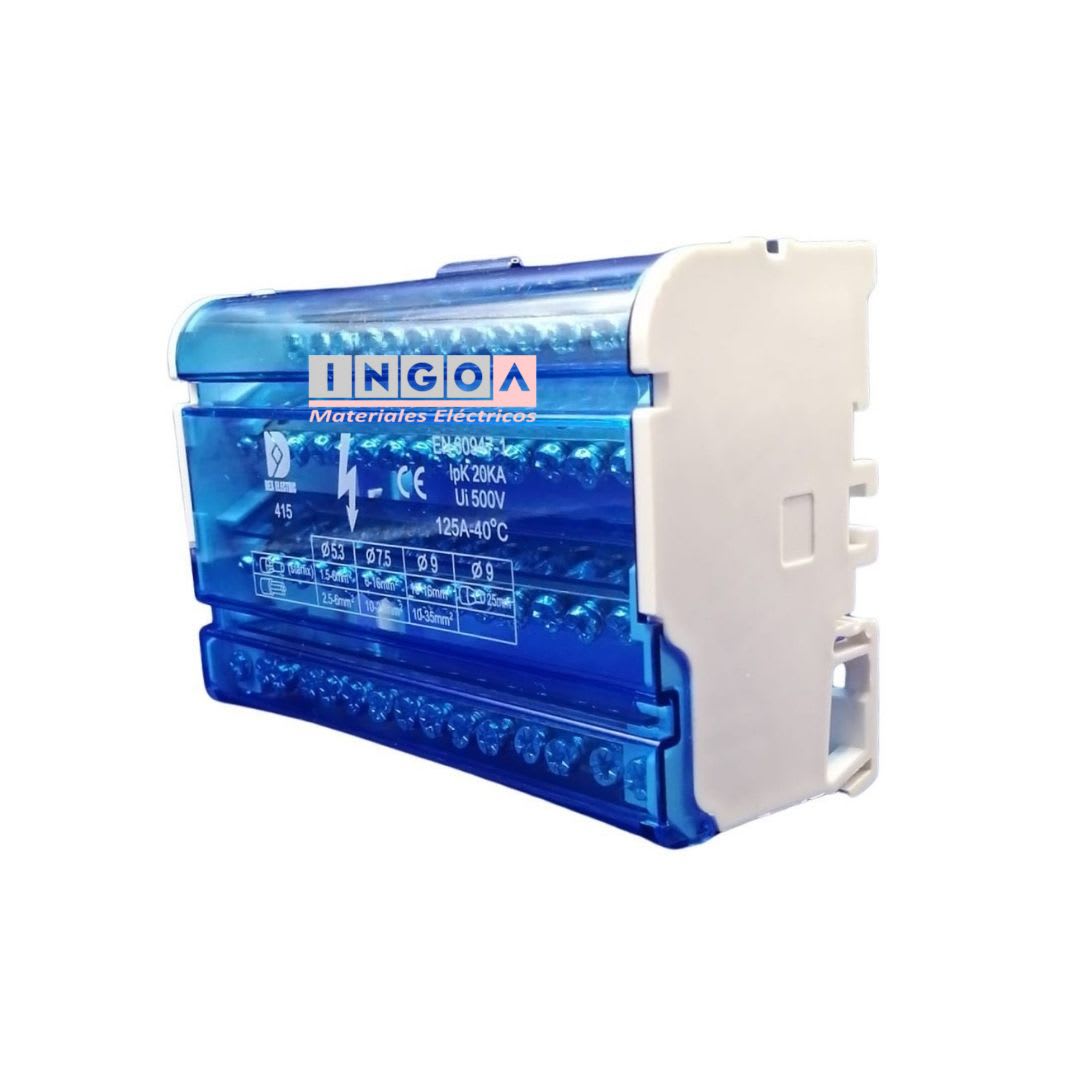 Repartidor Tetrapolar 15 Posic. 125A (Ocupa 8 Mod.) - Vista 6
