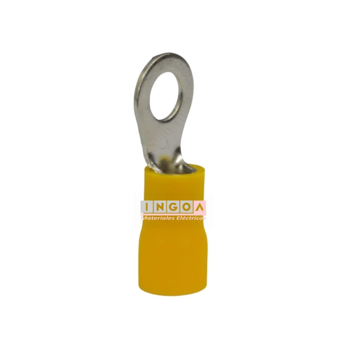 Terminal Ojo Aislado 12-10 AWG Amarillo M4 (100un) - Vista 3
