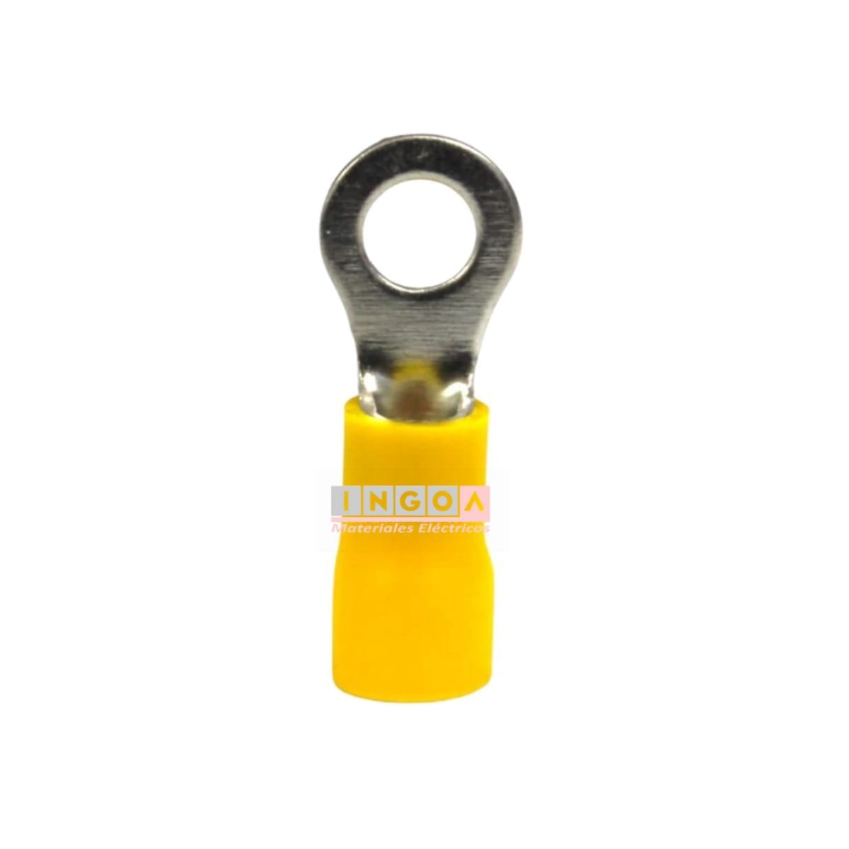 Terminal Ojo Aislado 12-10 AWG Amarillo M4 (100un) - Vista 4