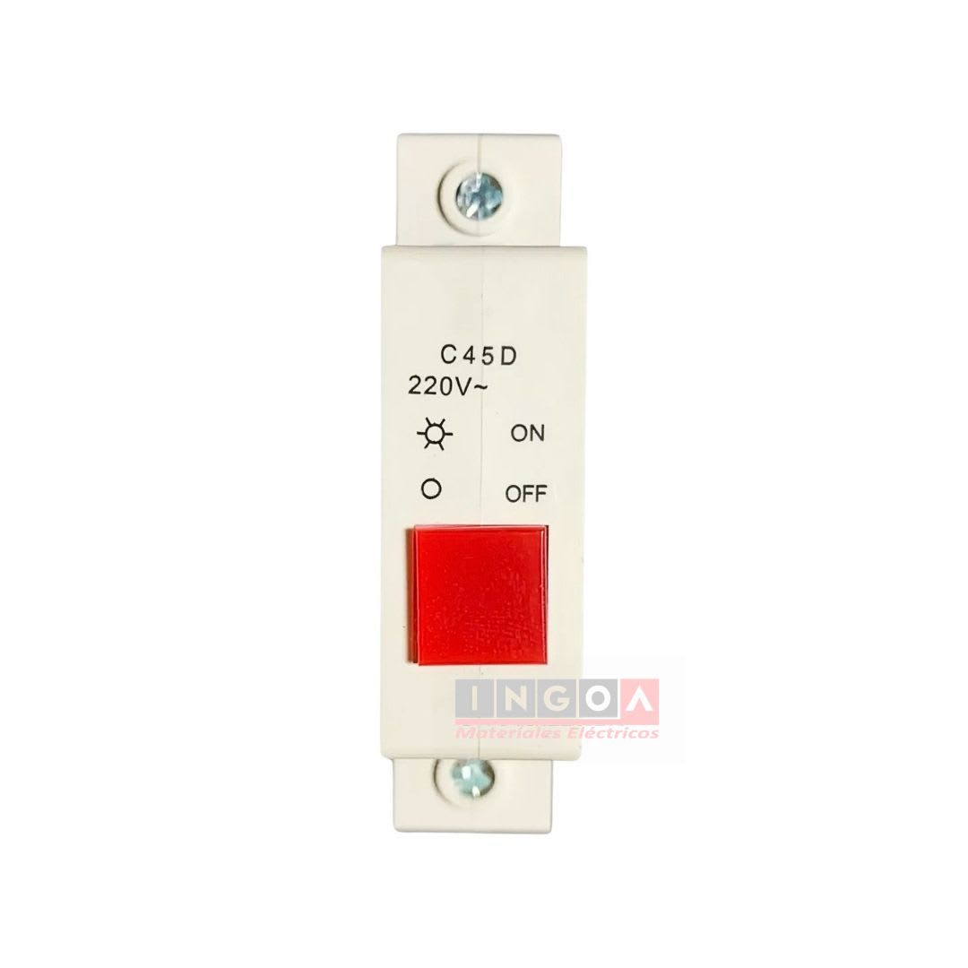 Luz Piloto Riel Din Rojo 220VAC IP202