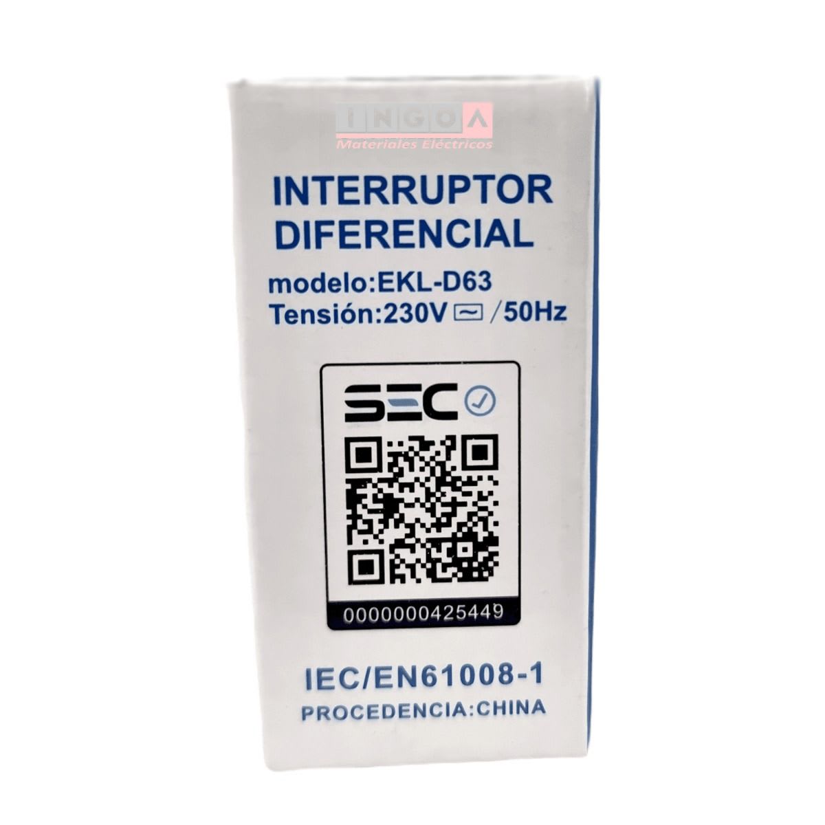 Int. Diferencial Stanford 2x25A 30mA Clase AC - Vista 8