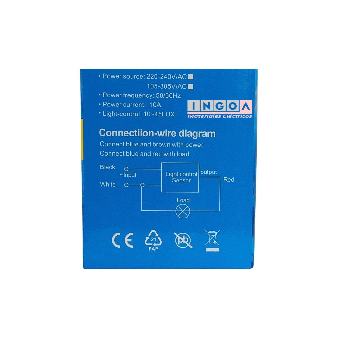 Fotocelda Con Base 10A 110-240Vac Bekam7