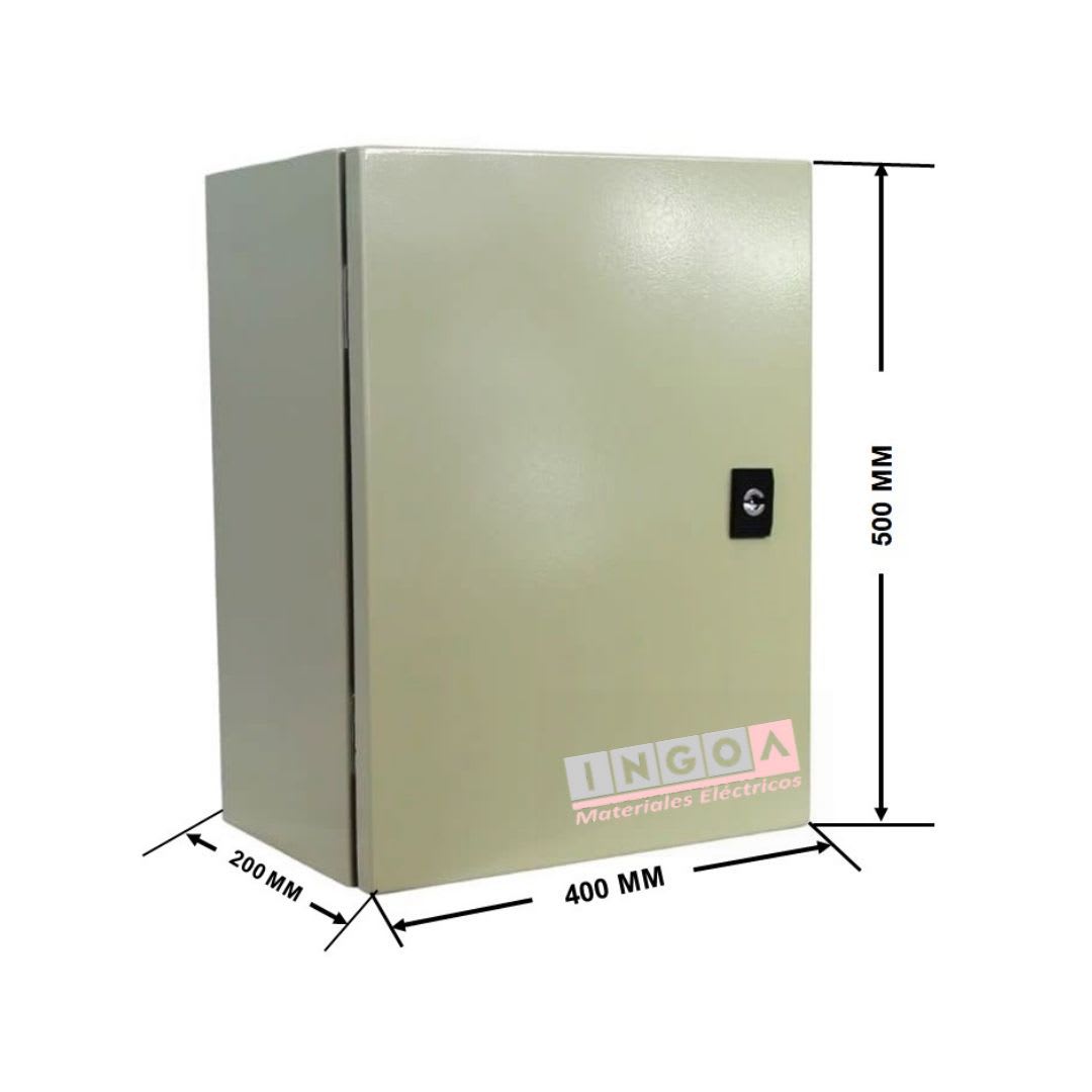 Gabinete Tablero Metalico 500x400x200mm 2 Puertas IP65 Ral 70359