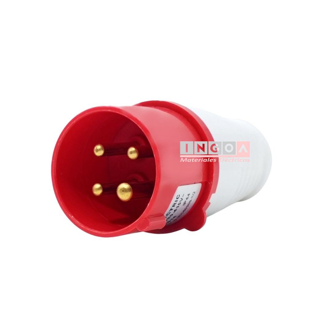 Enchufe Ind. Macho Volante 3P+T 16A 380V IP443