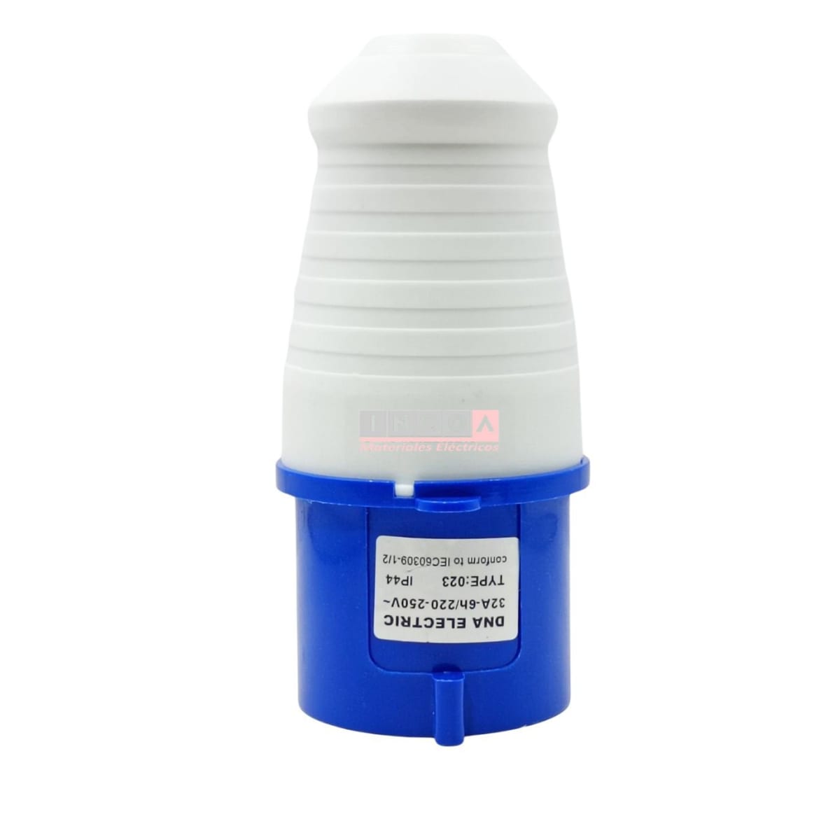 Enchufe Ind. Macho Volante 2P+T 32A 220V IP444