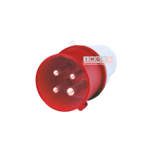 Enchufe Ind. Macho Volante 3P+T 32A 380V IP443