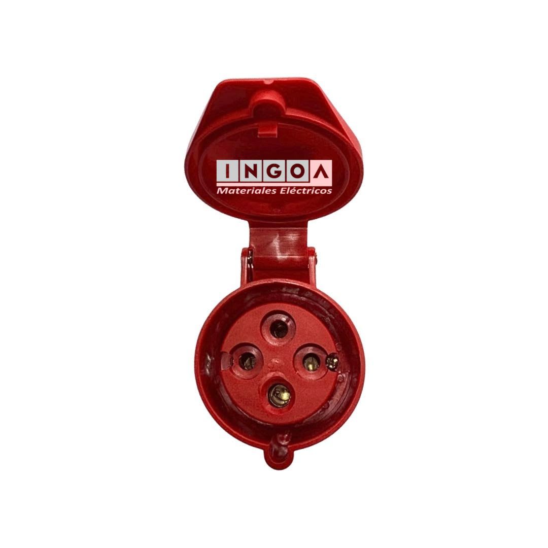 Enchufe Ind. Hembra Volante 3P+T 32A 380V IP443