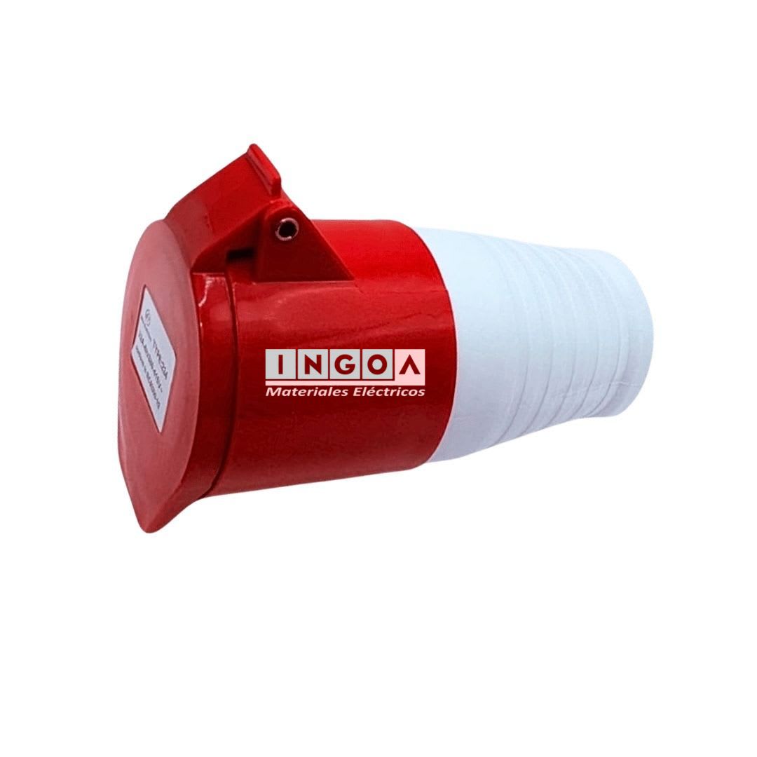 Enchufe Ind. Hembra Volante 3P+T 32A 380V IP444