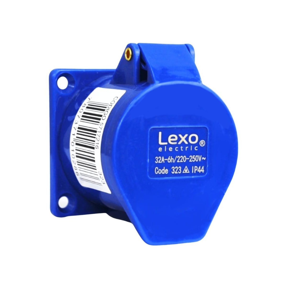 Enchufe Ind. Hembra Embutida 2P+T 16A 220V IP44 - Lexo 0