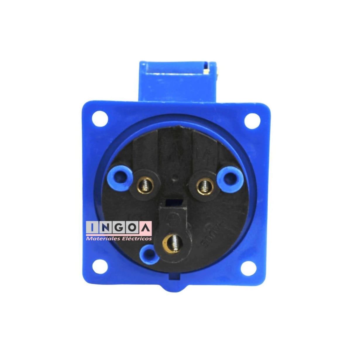 Enchufe Ind. Hembra Embutida 2P+T 16A 220V IP44 - Lexo5