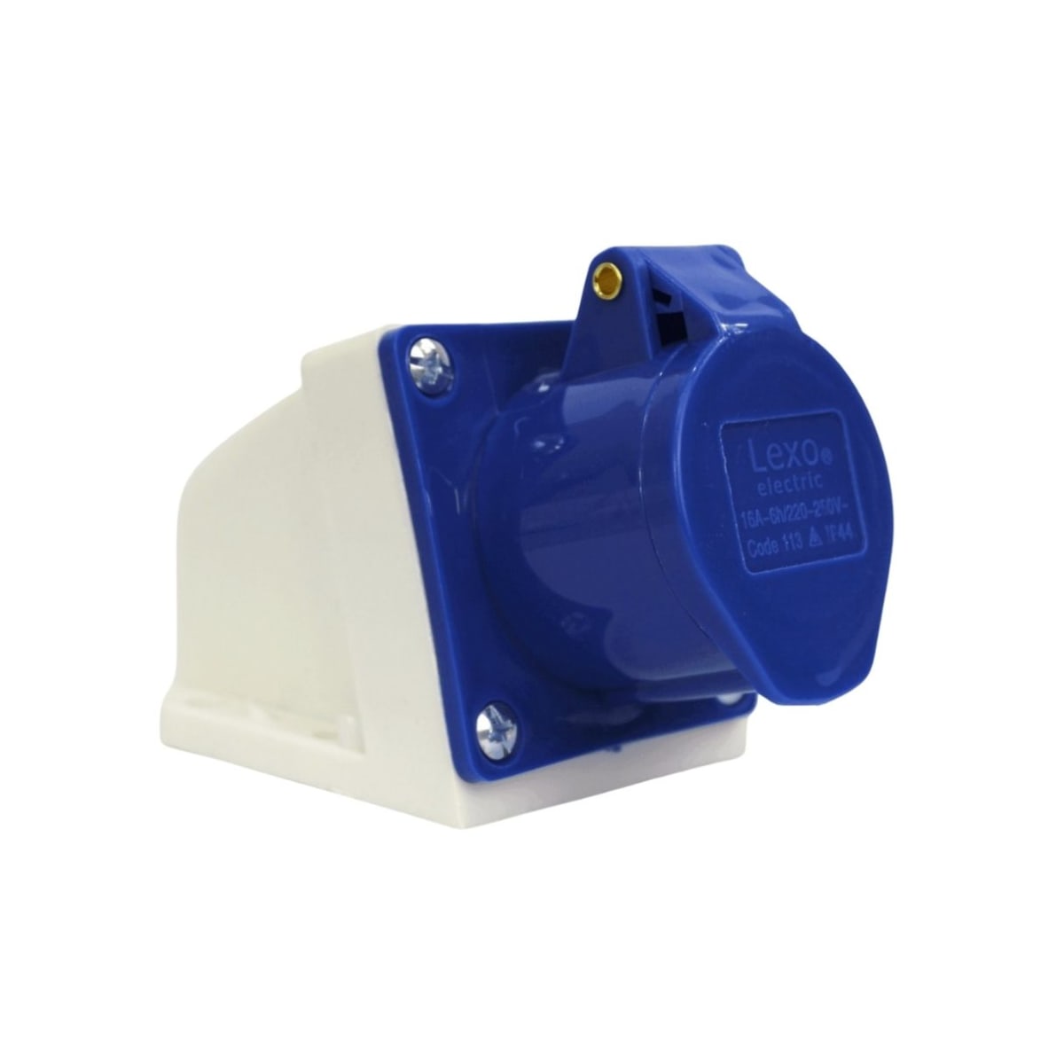 Enchufe Ind. Hembra Sobrepuesta 2P+T 16A 220V IP44 - Lexo 0