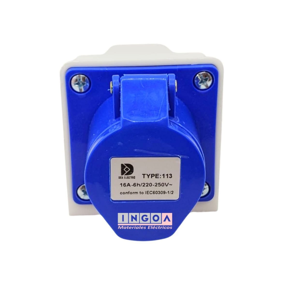 Enchufe Ind. Hembra Sobrepuesta 2P+T 16A 220V IP444