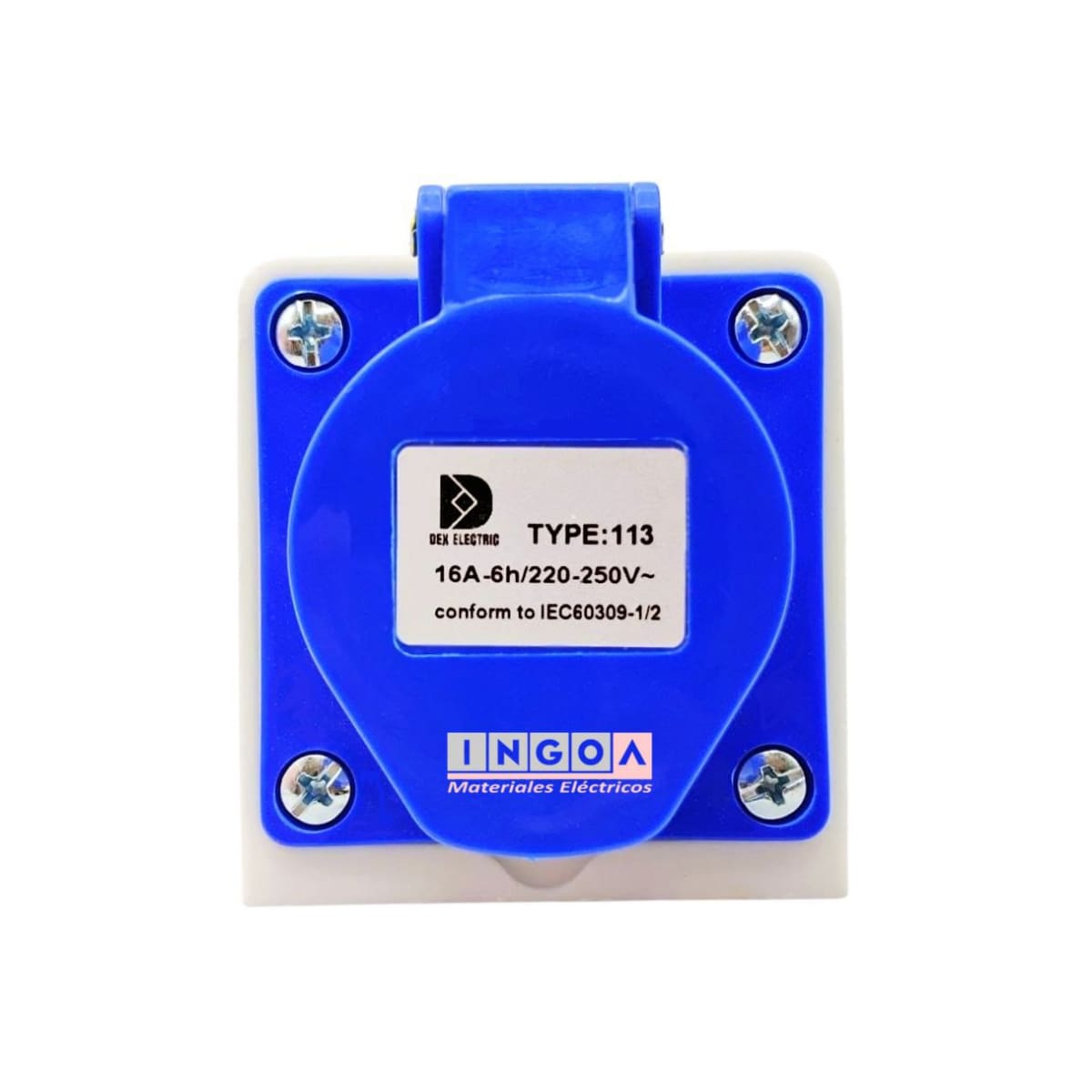 Enchufe Ind. Hembra Sobrepuesta 2P+T 16A 220V IP446