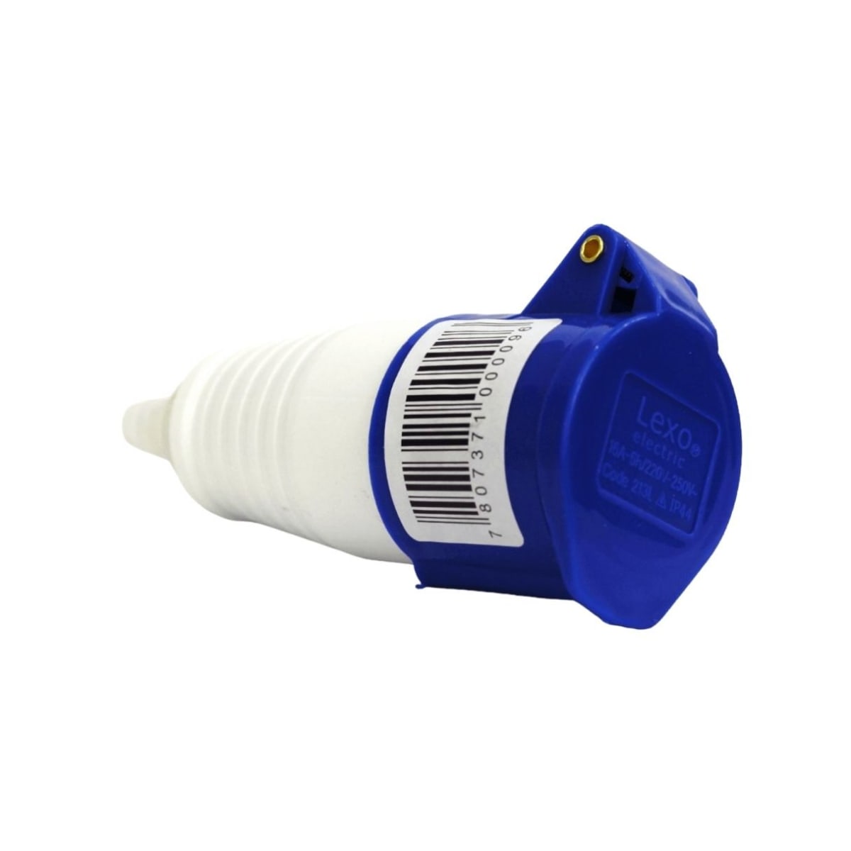 Enchufe Ind. Hembra Volante 2P+T 16A 220V IP44 - Lexo 0