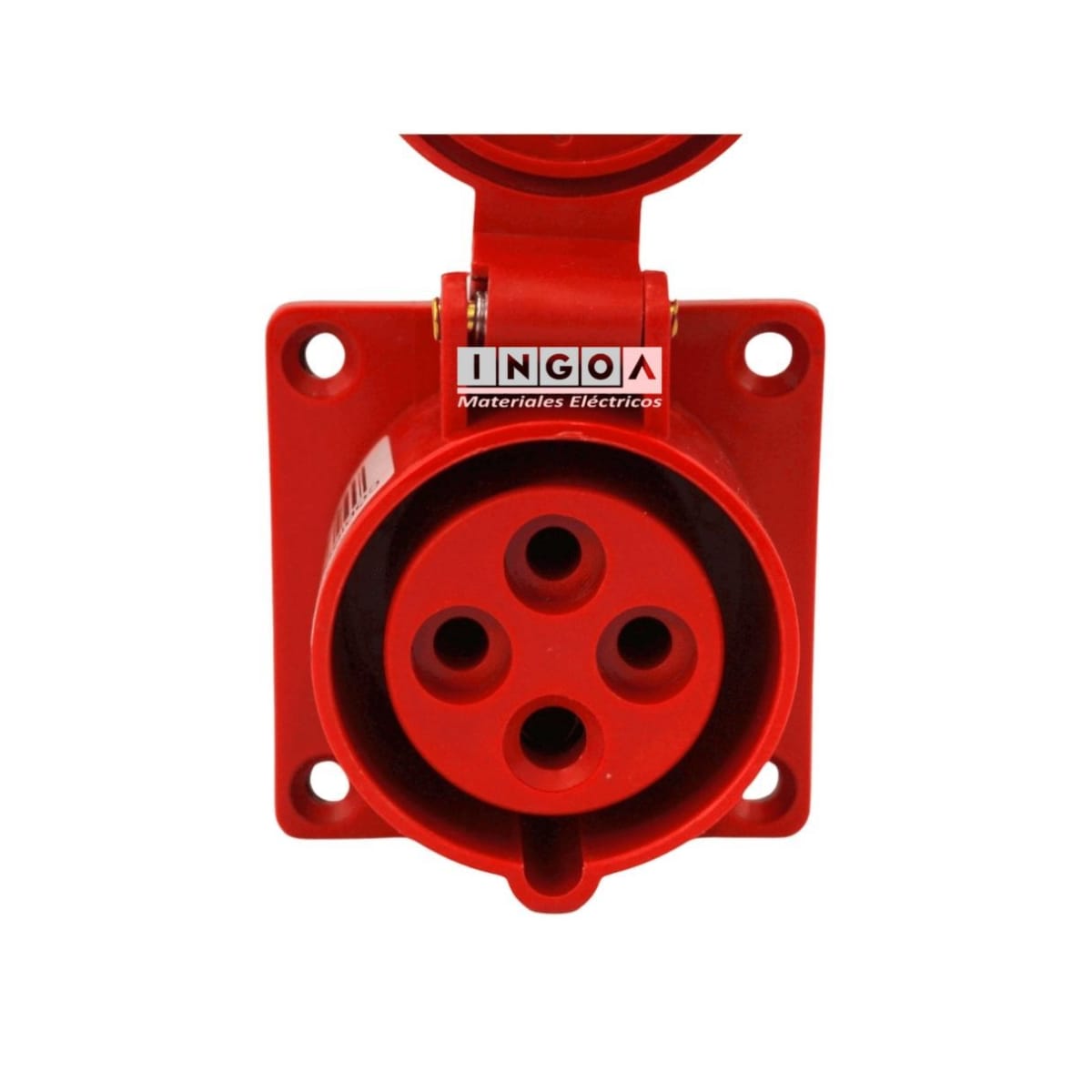 Enchufe Ind. Hembra Embutida 3P+T 16A 380V IP44 - Lexo - Vista 2