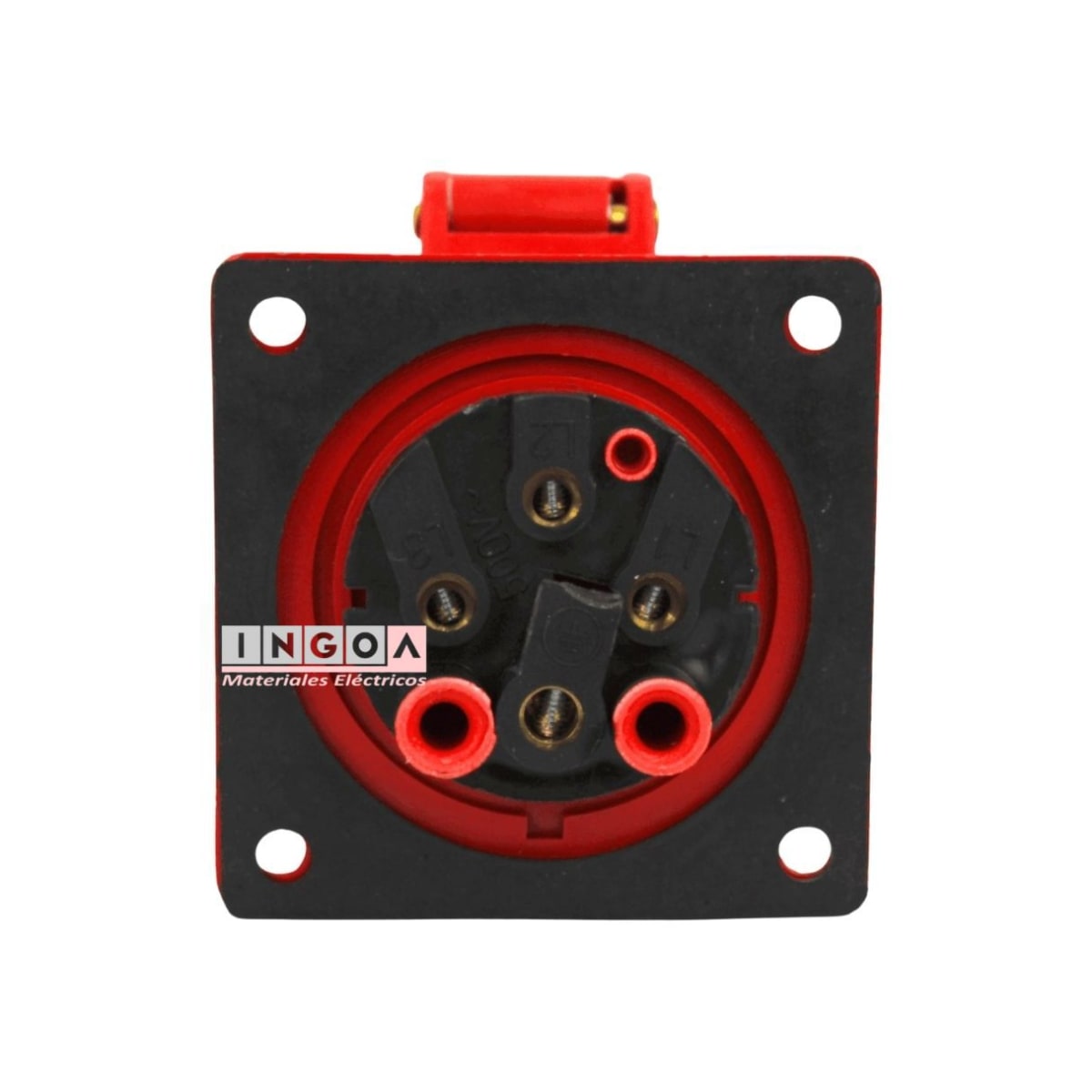 Enchufe Ind. Hembra Embutida 3P+T 16A 380V IP44 - Lexo - Vista 5