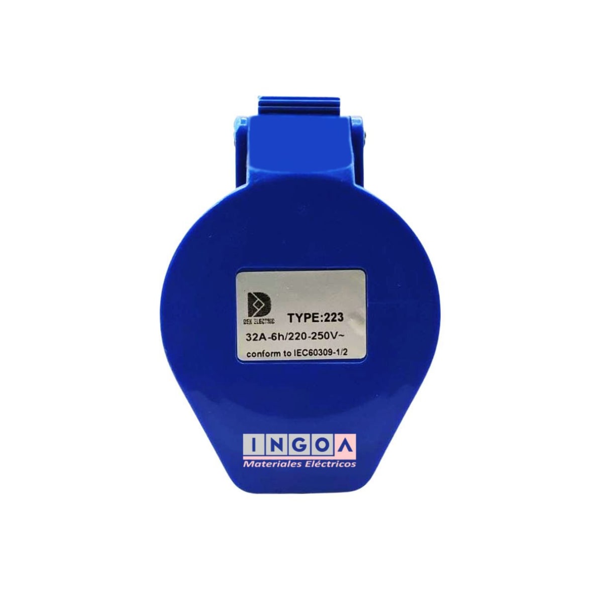 Enchufe Ind. Hembra Volante 2P+T 32A 220V IP44 - Vista 3