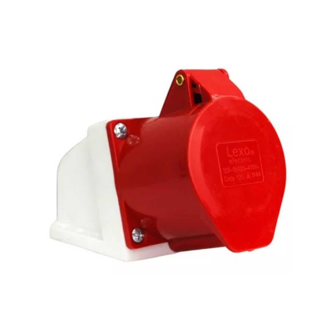 Enchufe Ind. Hembra Sobrepuesta 3P+N+T 32A 380V IP44 - Lexo 0