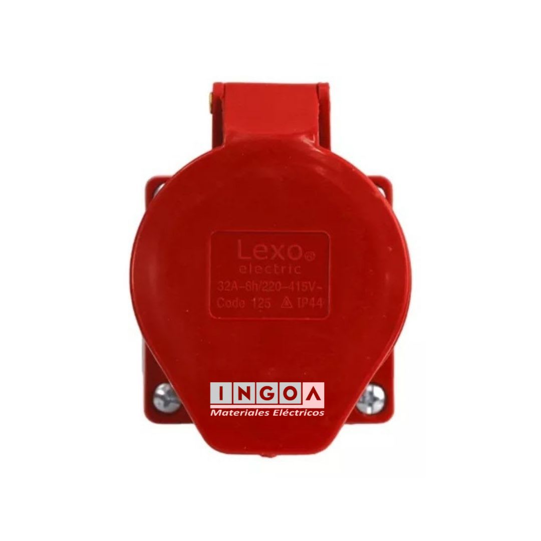 Enchufe Ind. Hembra Sobrepuesta 3P+N+T 32A 380V IP44 - Lexo - Vista 2