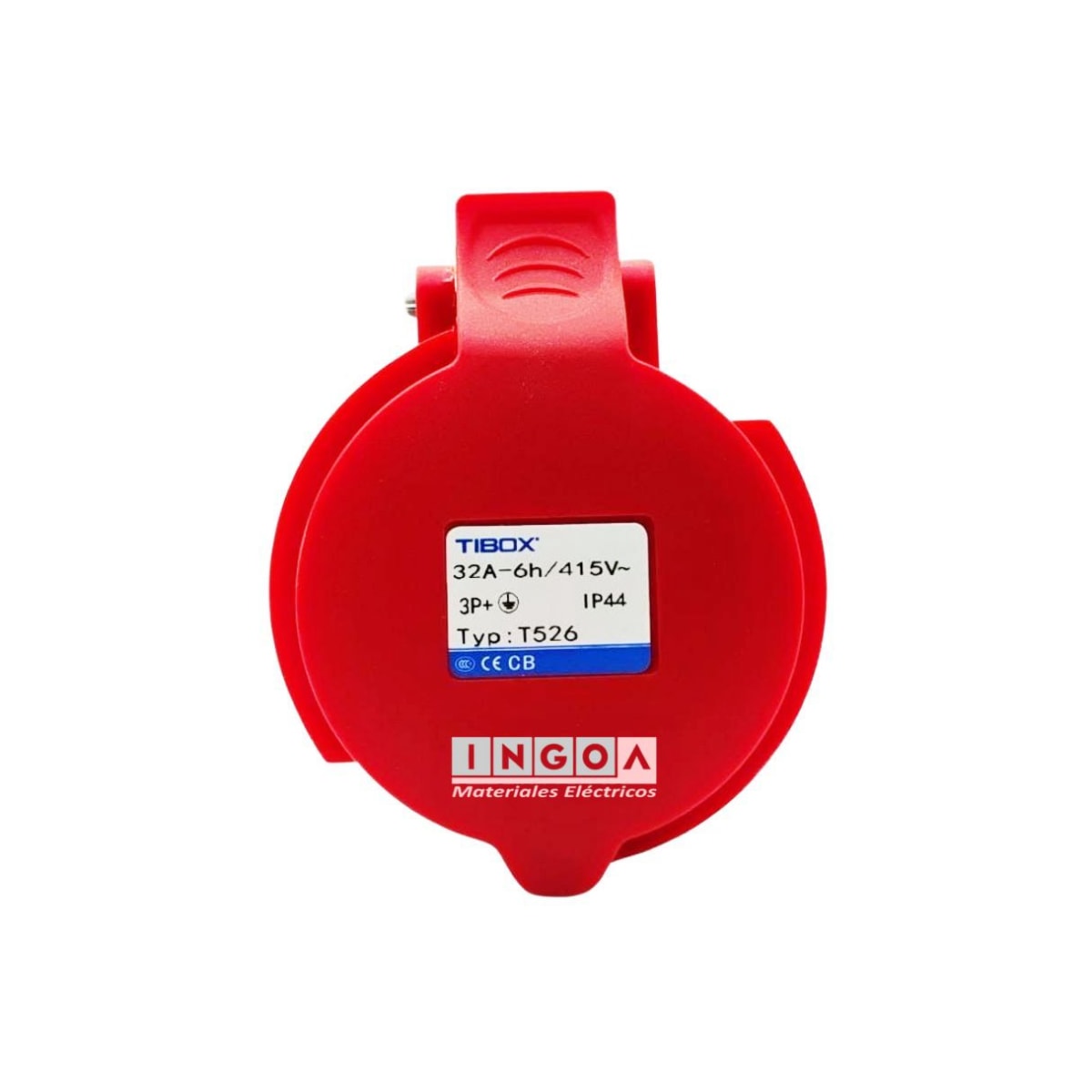 Enchufe Ind. Hembra Volante 3P+T 32A 380V IP44 - Tibox4