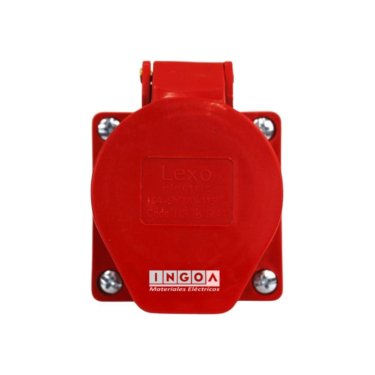Enchufe Ind. Hembra Sobrepuesta 3P+N+T 16A 380V IP44 - Lexo - Vista 2