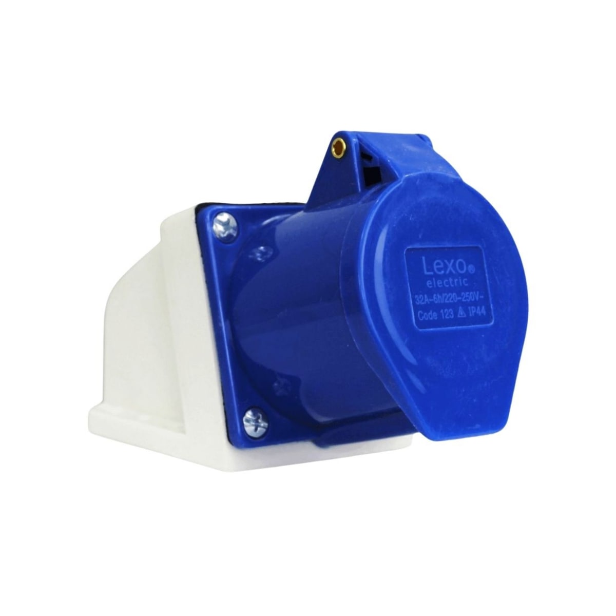 Enchufe Ind. Hembra Sobrepuesta 2P+T 32A 220V IP44 - Lexo 0