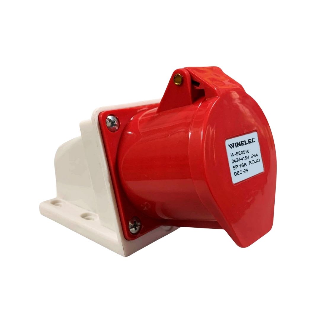 Enchufe Ind. Hembra Sobrepuesta 3P+N+T 16A 380V IP44 - Winelec 0