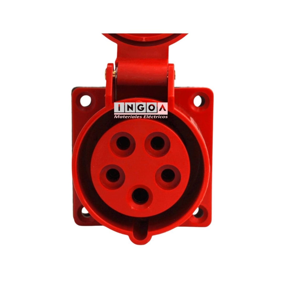 Enchufe Ind. Hembra Embutida 3P+N+T 16A 380V IP44 - Lexo - Vista 2