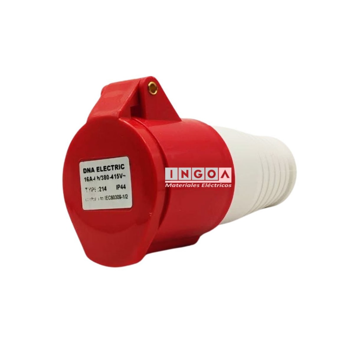 Enchufe Ind. Hembra Volante 3P+T 16A 380V IP44 - Vista 2